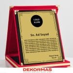 Kişiye Özel 10x15 Cm Ölçülerinde Plaket Baskı