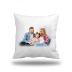 Fotoğraf Baskılı Kişiye Özel Beyaz Kare Yastık