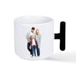 Kişiye Özel Siyah T Kulp Kupa Bardak