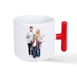 Kişiye Özel Kırmızı T Kulp Kupa Bardak