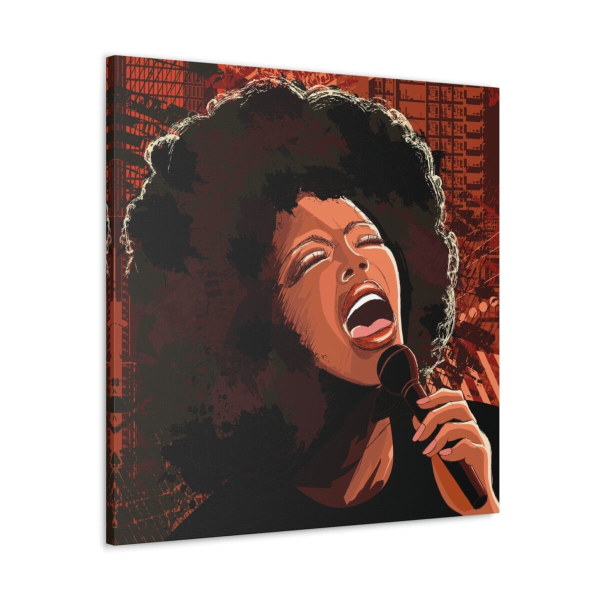 Afro Amerikan Jazz Sanatçısı kanvas tablo