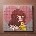 Gergin Sevgili Tasarımlı Yapboz Puzzle A4 (Pazıl)