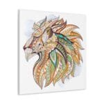 Vektörel Aslan Başı kanvas tablo