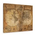Eski Dünya Haritası kanvas tablo
