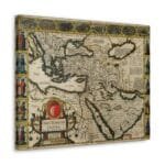 Osmanlı İmparatorluğu Haritası kanvas tablo