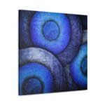 Mavi Halkalar kanvas tablo