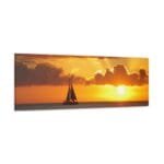 Gün Batımı ve Tekne kanvas tablo