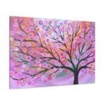 Ağaçtaki Renkler kanvas tablo
