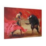 Boğa ve Matador kanvas tablo