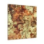 Sarı Mozaikler temalı kanva tablo