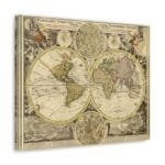 Latince Eski Dünya Haritası kanvas tablo