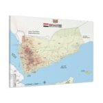 Yemen Fiziki Haritası kanvas tablo