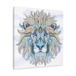 Vektörel Aslan Başı kanvas tablo