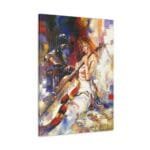 Viyolonsel Çalan Kadın kanvas tablo