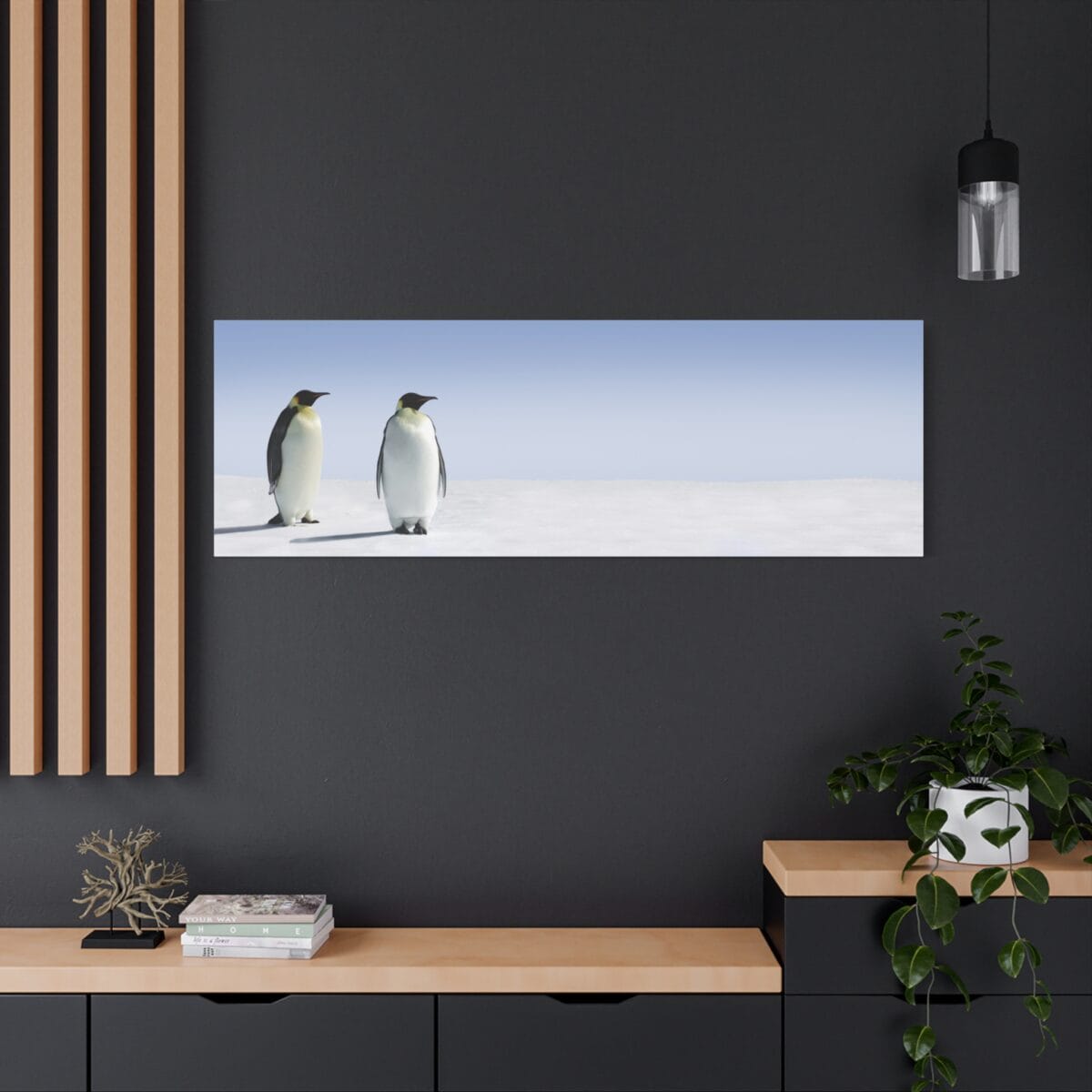 Penguenler kanvas tablo