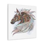 Vektörel At Başı kanvas tablo