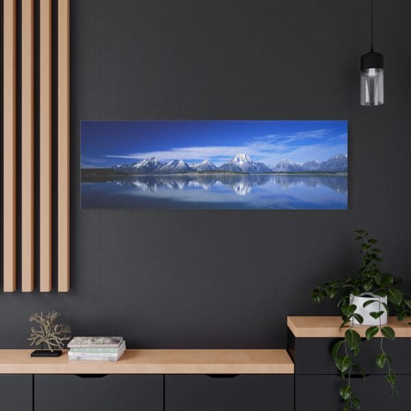 Dağ ve Göl kanvas tablo