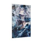 Düşünceli Kadın fıtına efektli kanvas tablo