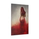 Kırmızı Nü Kadın kanvas tablo
