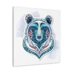 Vektörel Ayı Kafası kanvas tablo
