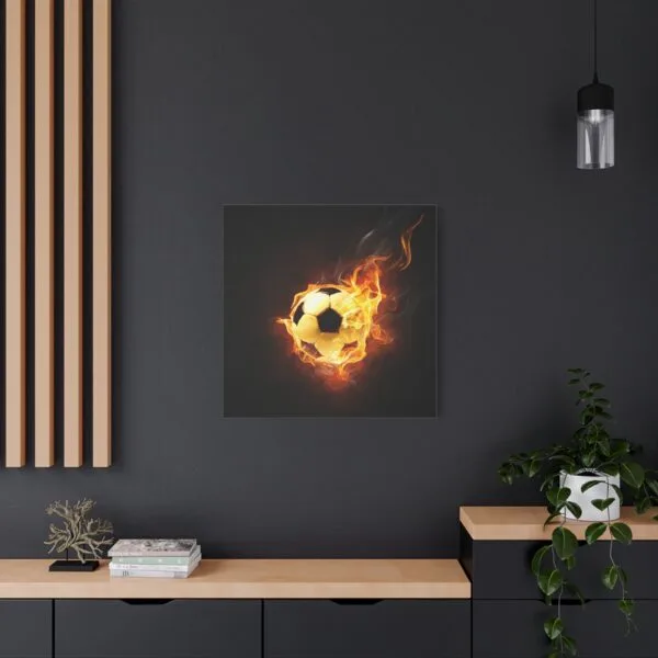 Alevli Futboltopu kanvas tablo