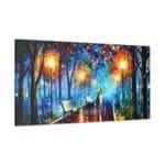 Yağmurda Yürüyen Aşıklar kanvas tablo