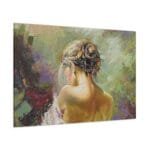 Sarı Saçlı Kadın kanvas tablo