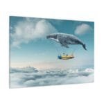 Uçan Balina ve Uçak kanvas tablo