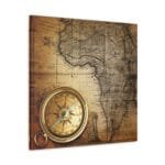 Pusula ve Afrika kanvas tablo