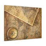 Eskitme Dünya Haritası kanvas tablo