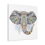 Vektörel Fil Başı kanvas tablo