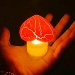 Ledli Pilli Dekoratif Süsler - 12'li Kalp