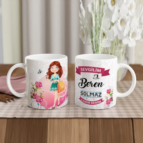Sevgiliye Özel Beyaz Seramik Kupa