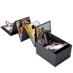 Kişiye Özel Fotoğraflı Siyah Akordiyon Hediye Kutusu