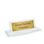 Kişiye Özel Kristal Cam Masa İsimliği