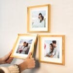 Yapışkanlı Sök Tak 20x20 cm Gold Kare Çerçeve 3'lü