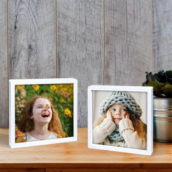 Yapışkanlı Sök Tak 12x12 cm Beyaz Kare Çerçeve 3'lü