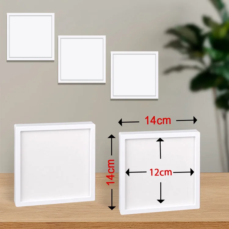 Yapışkanlı Sök Tak 12x12 cm Beyaz Kare Çerçeve 3'lü