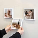 Yapışkanlı Sök Tak 20x20 cm Beyaz Kare Çerçeve 3'lü