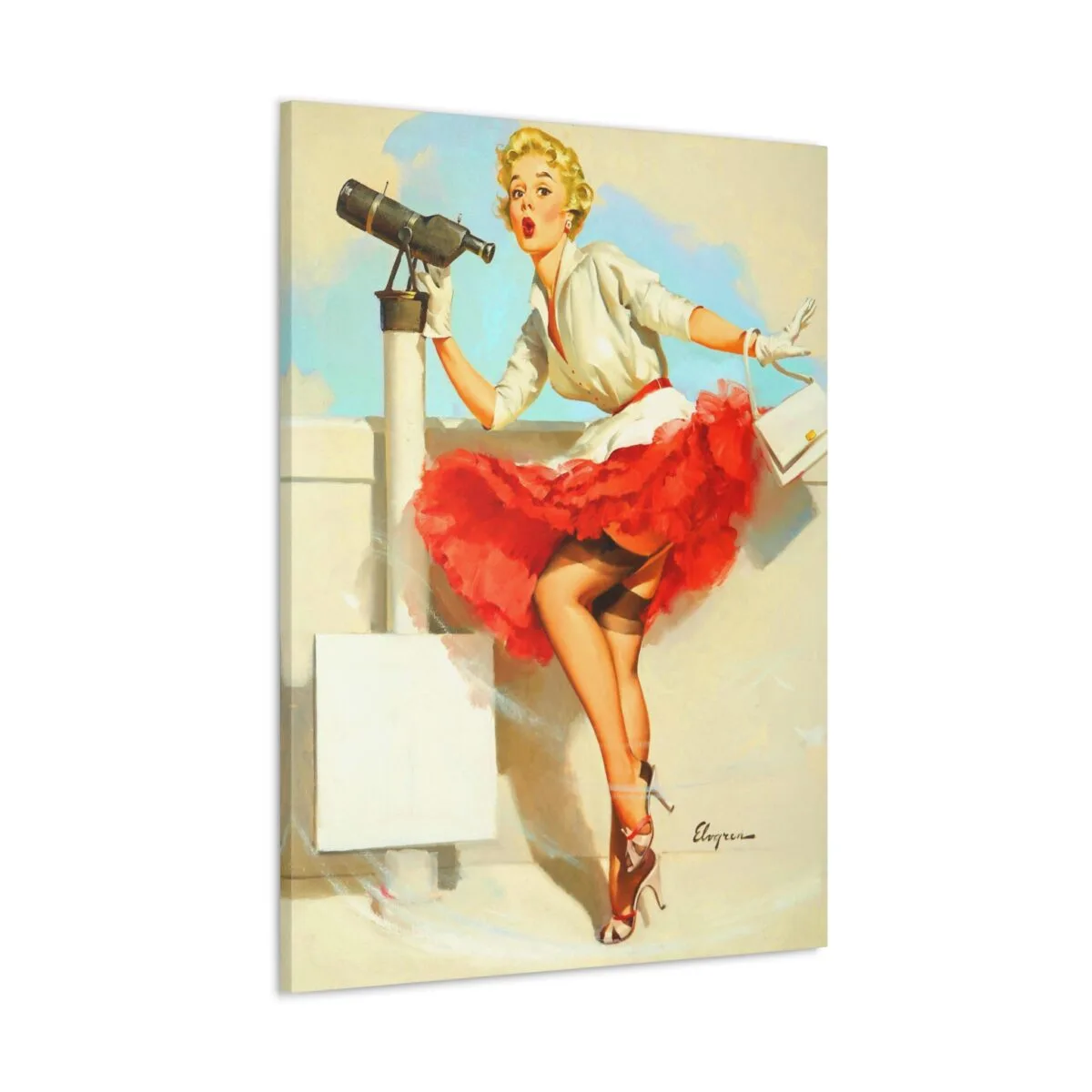 Pin Up Kızı kanvas tablo