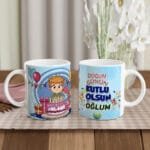 Doğum  Gününe  Özel Beyaz Seramik Kupa #002