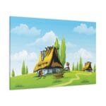 Eski Köy Evi kanvas Tablo