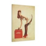 Pin Up Kızı ve Cocacola kanvas tablo