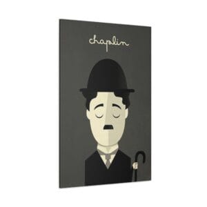 Charli Chaplin-Çarli Çaplin kanvas tablo