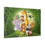 Sevimli Hayvanla Kanvas Tablo