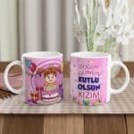 Doğum  Gününe  Özel Beyaz Seramik Kupa #003