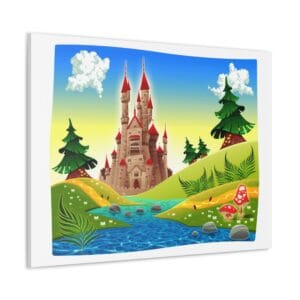 Nehirdeki Şato Kanvas Tablo