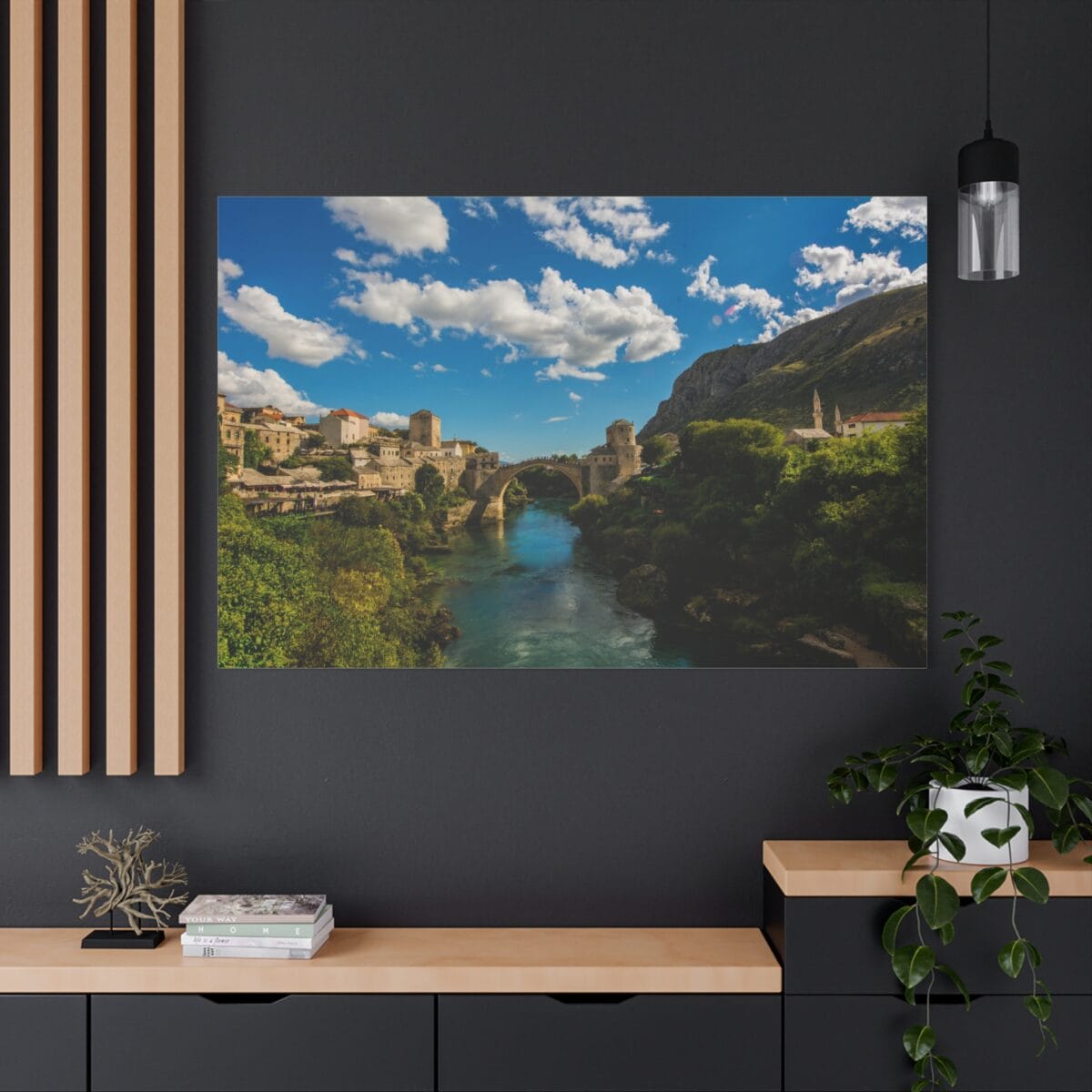 Bosna Hersek Mostar Köprüsü kanvas tablo