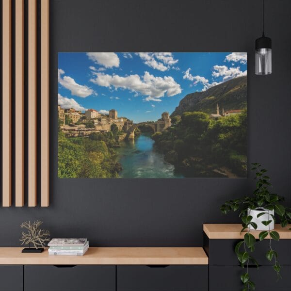 Bosna Hersek Mostar Köprüsü kanvas tablo