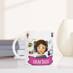 Grafikerlere Özel Beyaz Seramik Kupa